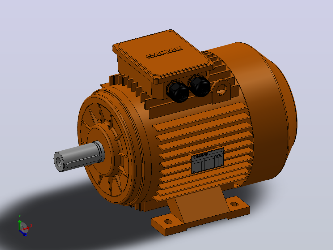 5.5 KW 1500-3000 rpm Gamak 电机主视图