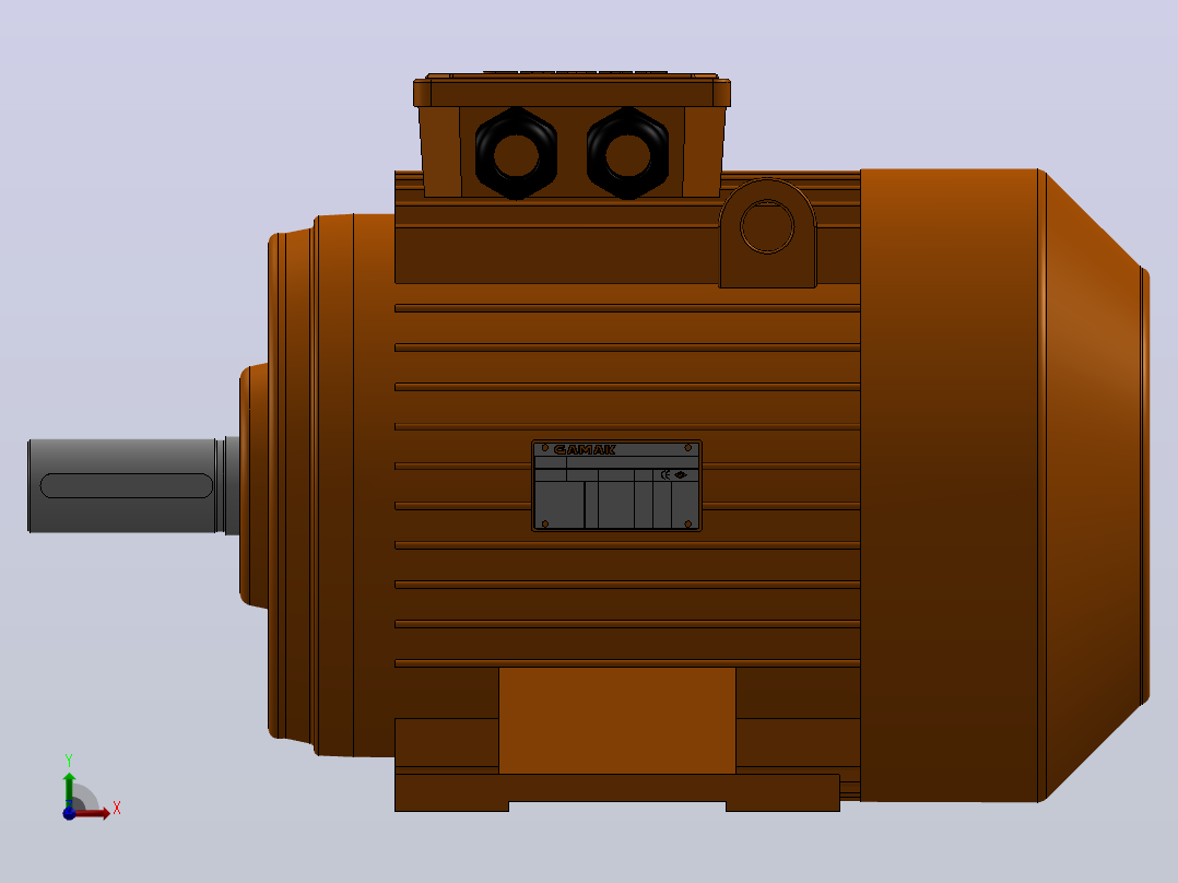 5.5 KW 1500-3000 rpm Gamak 电机前视图