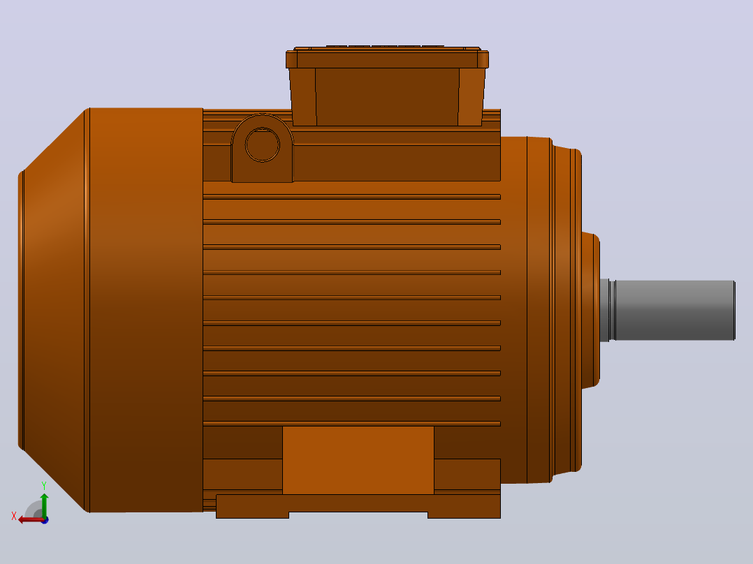 5.5 KW 1500-3000 rpm Gamak 电机后视图