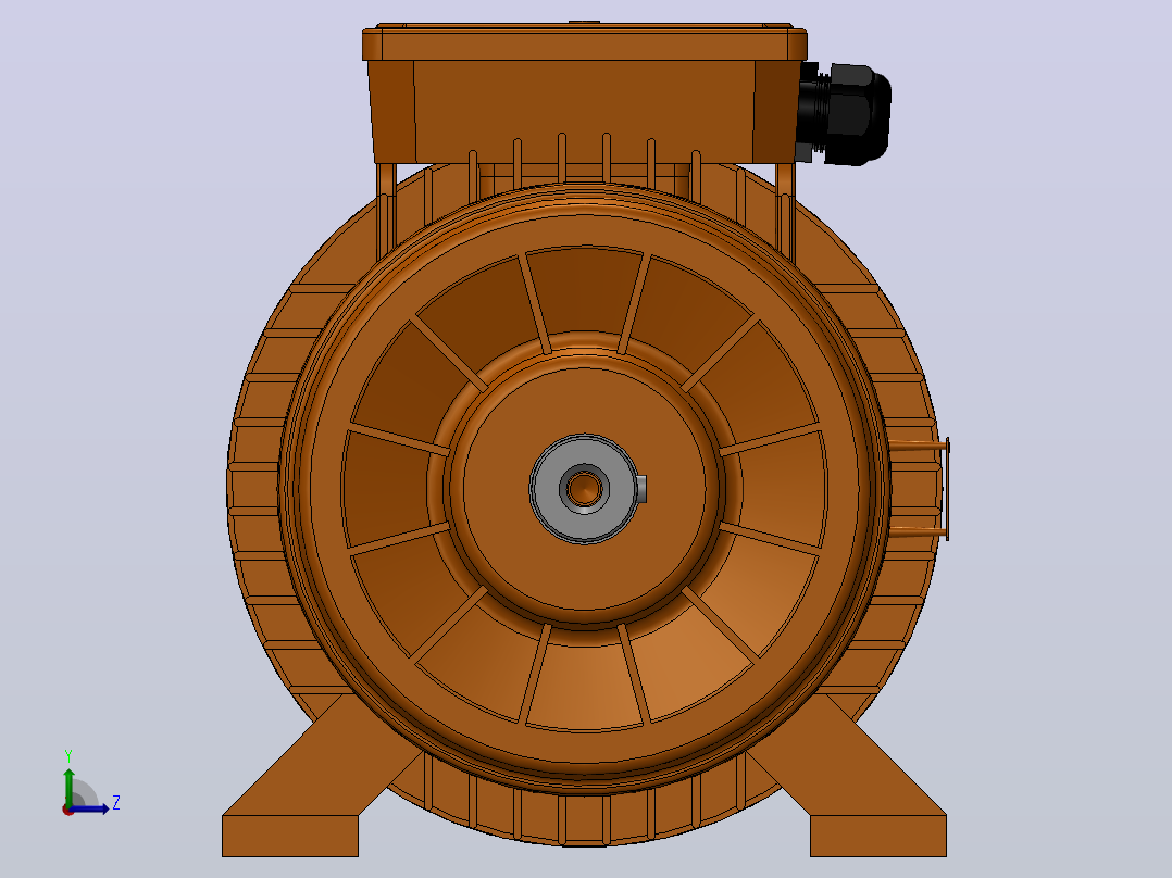 5.5 KW 1500-3000 rpm Gamak 电机左视图