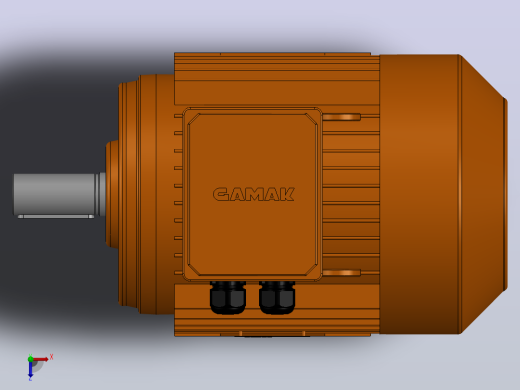 5.5 KW 1500-3000 rpm Gamak 电机俯视缩略图