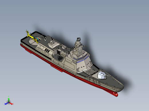 隐身驱逐舰CATIA V5 r21模型