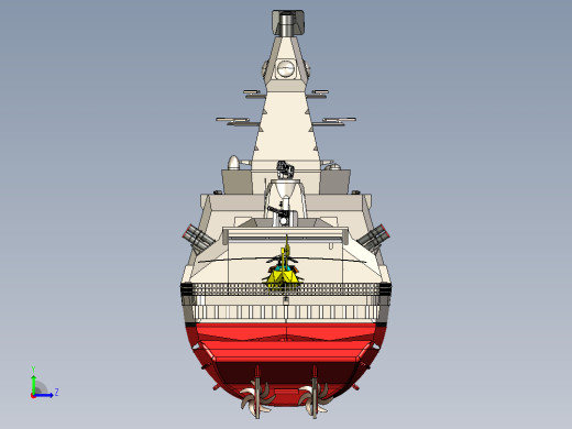 隐身驱逐舰CATIA V5 r21模型左视缩略图