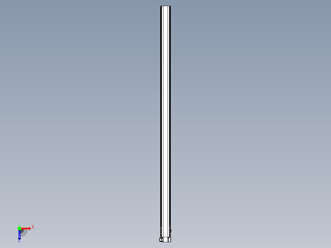 皮带直线轴半封闭可选导轨TPA-HNB-140D-120-L3050-RP-C-P40-N3俯视图