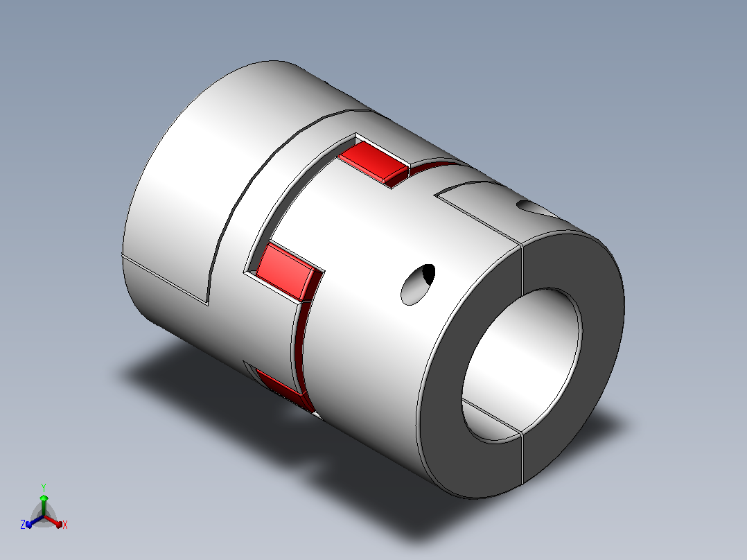 LK8系列 夹紧螺丝固定型梅花联轴器[LK8-C80]正等轴测图