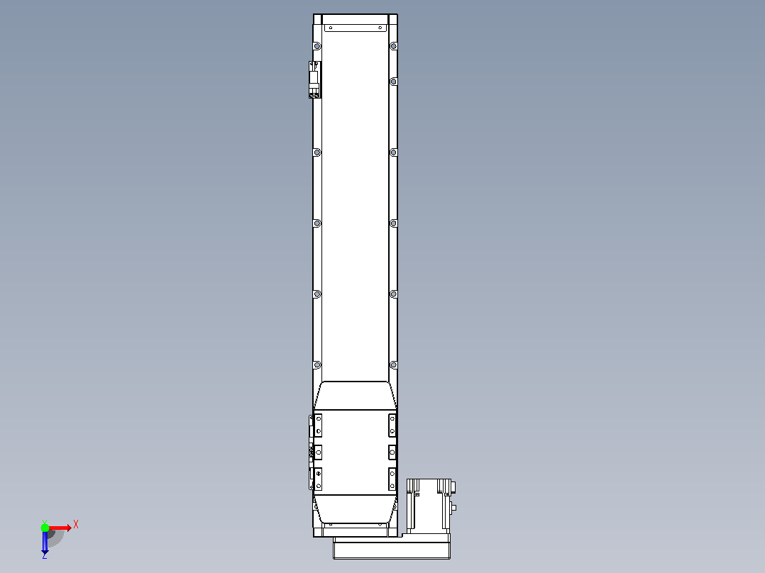 滚珠丝杠直线轴内置导轨TPA-GCR-120-1610C-L500-ML-M40-N3俯视图
