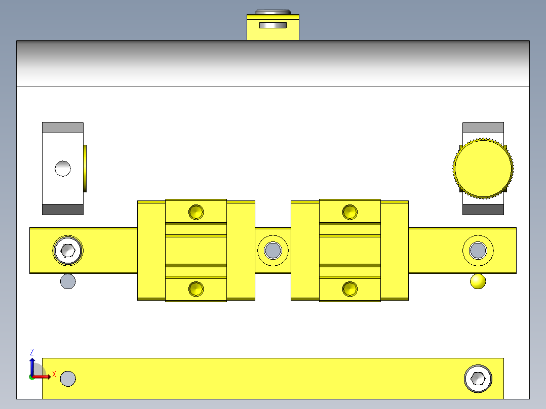 检查探针的间隔调整机构前视图