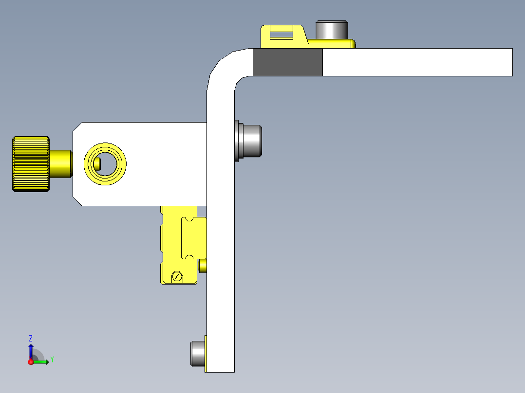 检查探针的间隔调整机构右视图
