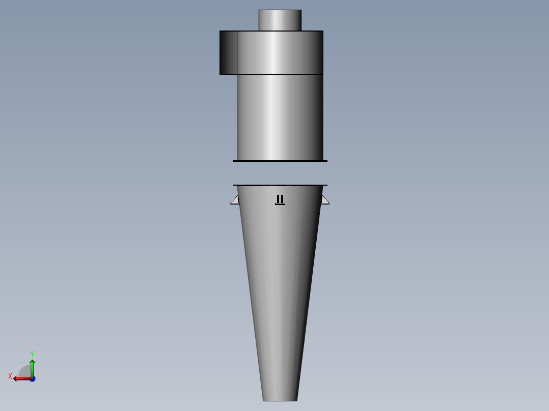 旋风除尘器图纸后视图
