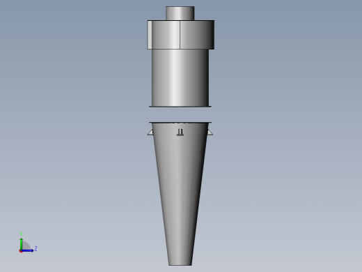 旋风除尘器图纸左视缩略图