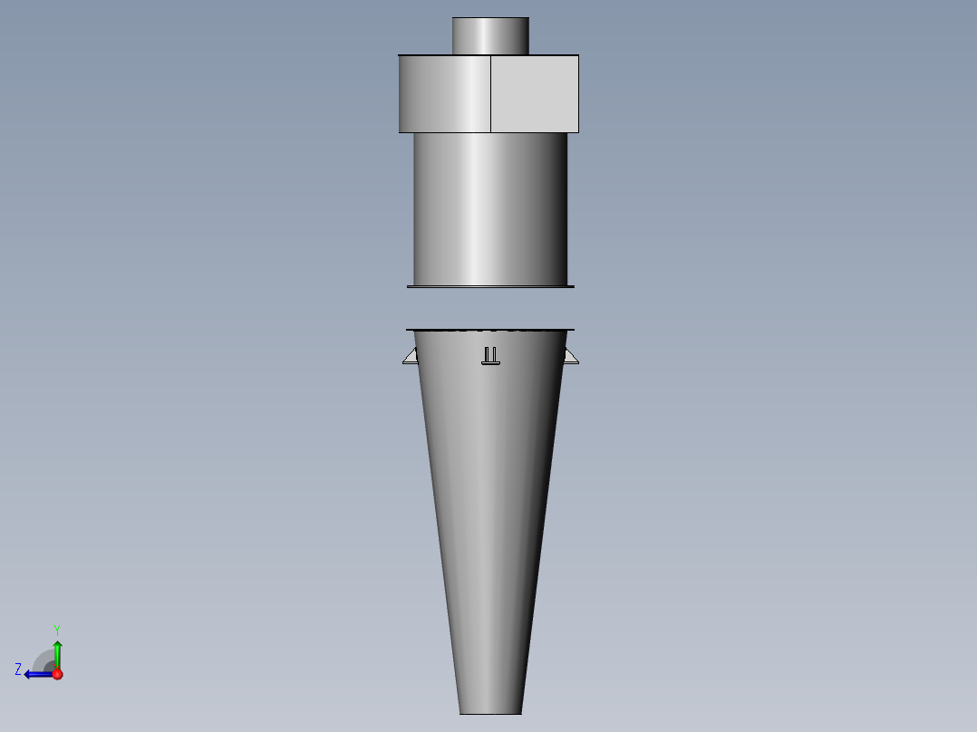旋风除尘器图纸右视图