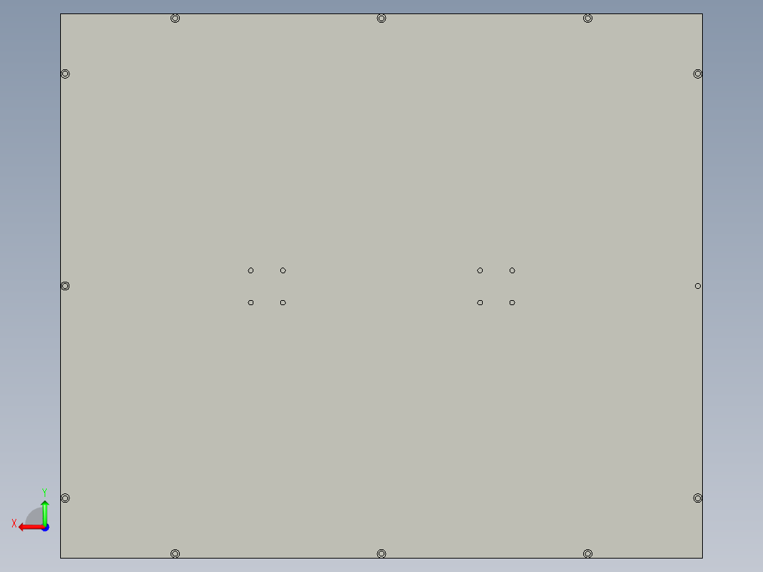 桌上型机台架后视图