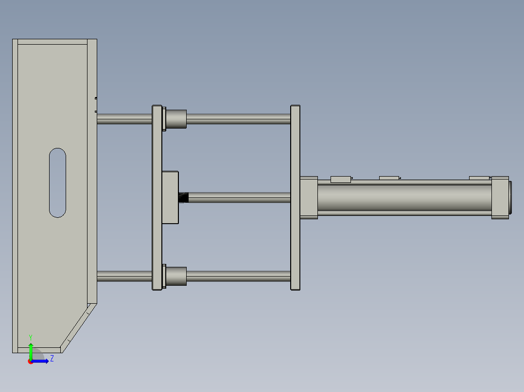 桌上型机台架左视图