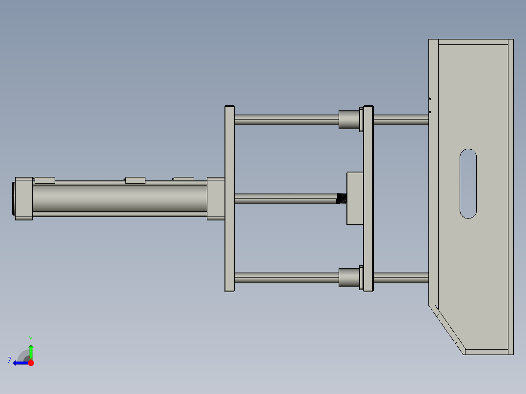 桌上型机台架右视图