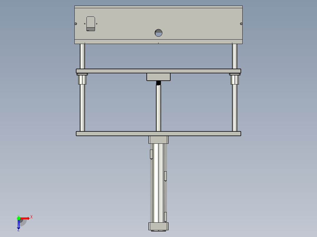 桌上型机台架俯视图