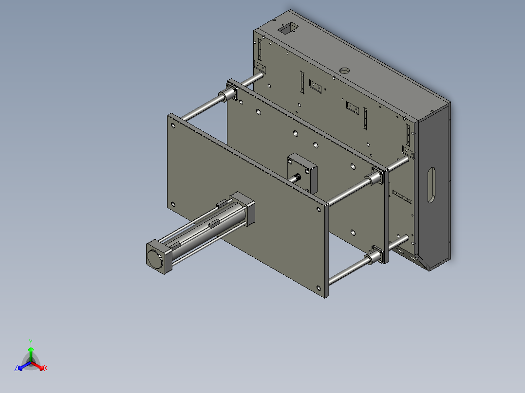 桌上型机台架正等轴测图