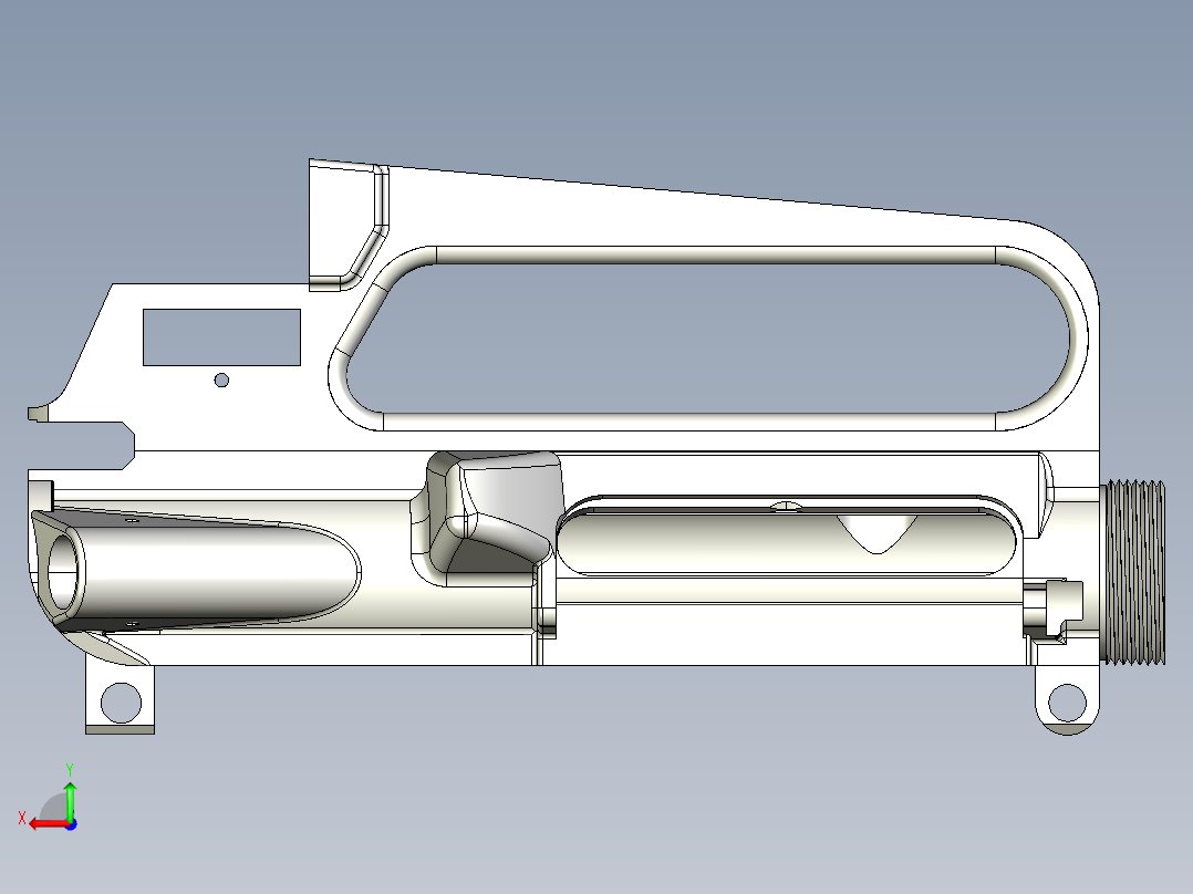 上机匣3d模型后视图