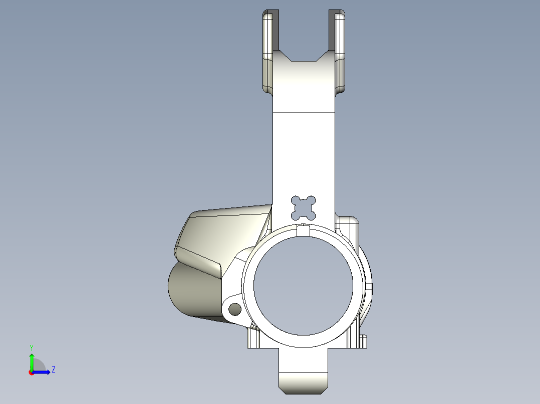 上机匣3d模型左视图