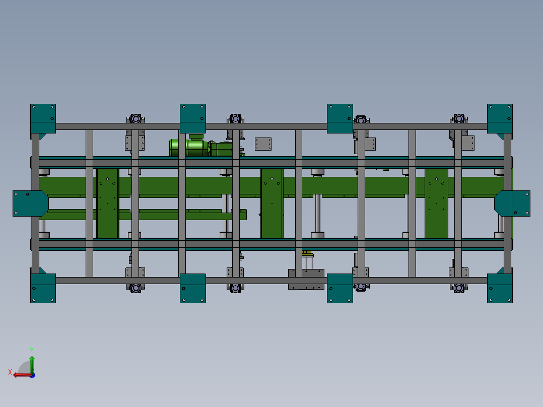 轿车车身焊接工装3D图纸后视图