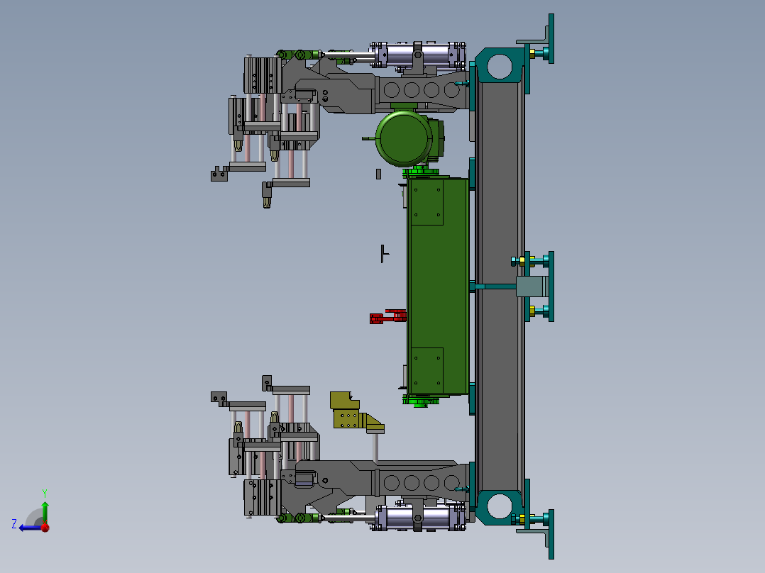 轿车车身焊接工装3D图纸右视图