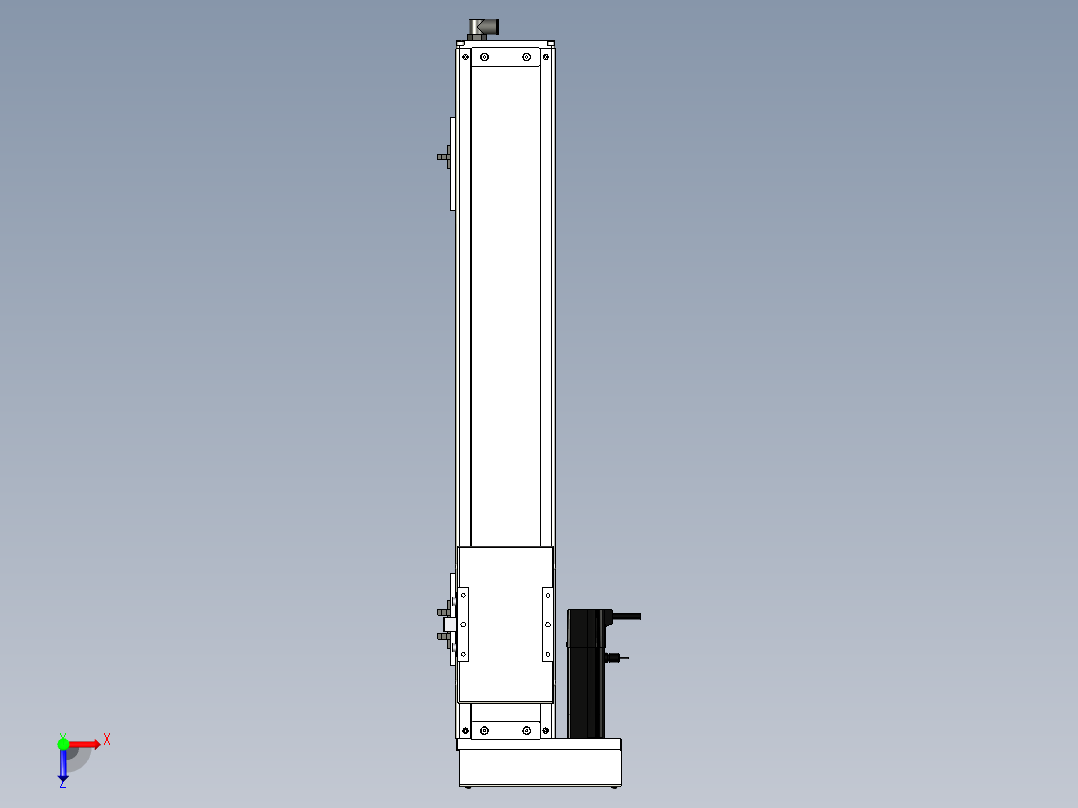 Toyo东佑达直线模组-ECH12-500-BL-100W+煞車俯视图