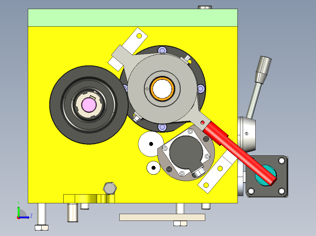 气动夹头装配总成左视图