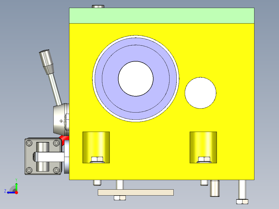 气动夹头装配总成右视图