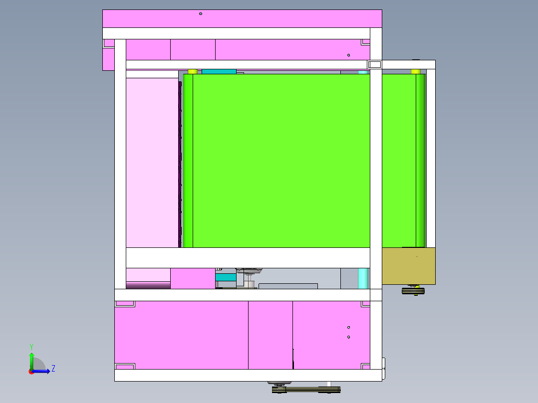 木材找圆旋切一体机左视图