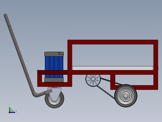 载重80公斤的电动小车左视缩略图