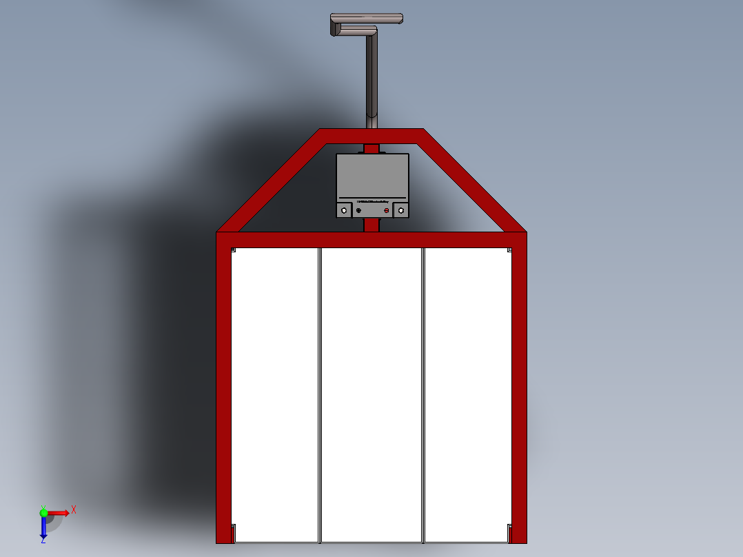 载重80公斤的电动小车俯视图