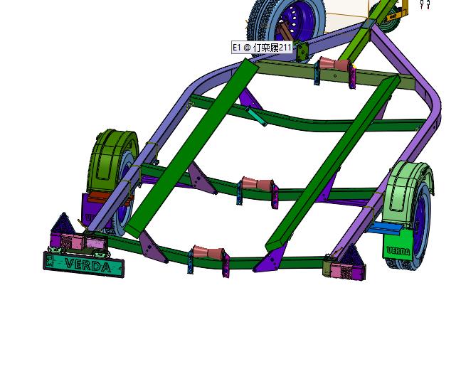 小型可调牵引型冲锋舟拖车