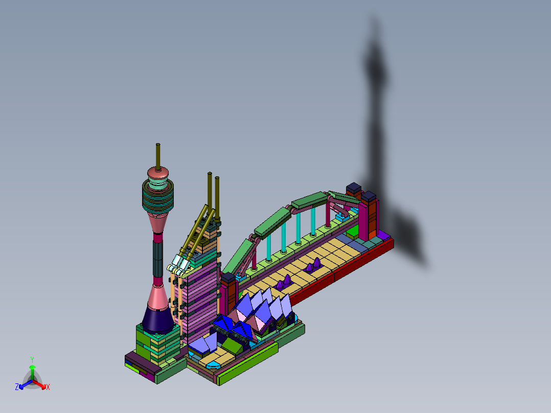 悉尼澳大利亚城市都市风光玩具