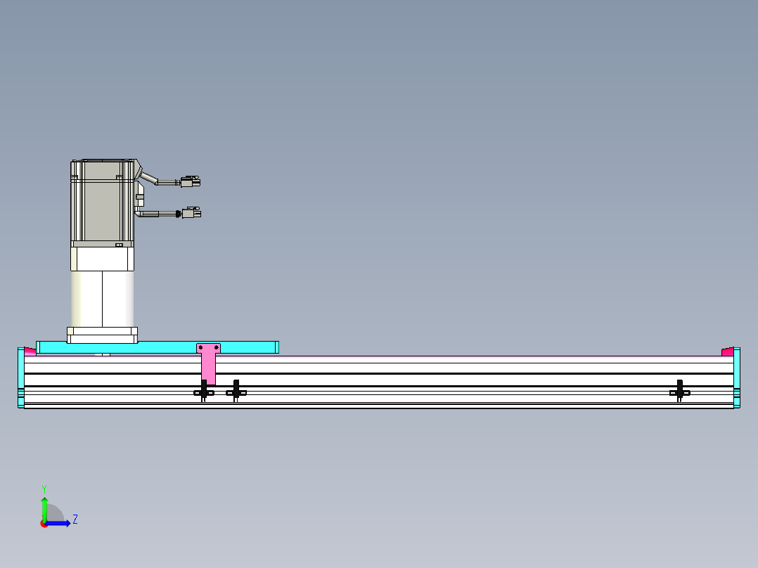 东锦齿条传动DH175G-L167-S550-BU-减速机+750W左视图