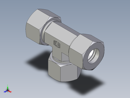 卡套式工业通用硬管接头EO_Union_tee_T20ZSCF