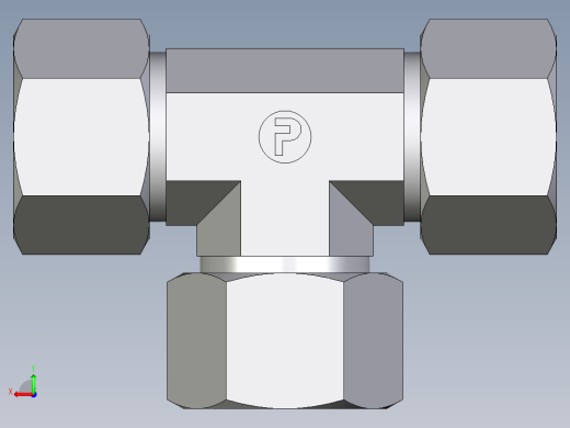 卡套式工业通用硬管接头EO_Union_tee_T20ZSCF后视缩略图