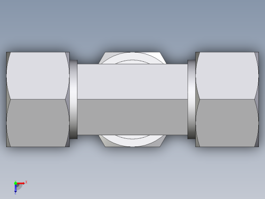 卡套式工业通用硬管接头EO_Union_tee_T20ZSCF俯视缩略图