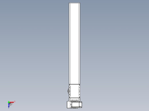 同步带全封闭直线模组TPA-HCB-105D-90-L700-LU-C-P20-N3俯视缩略图