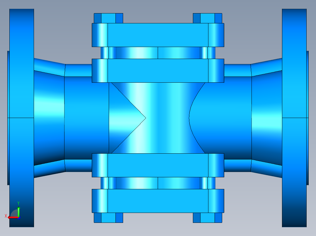 阀门模型-DN50___后视图