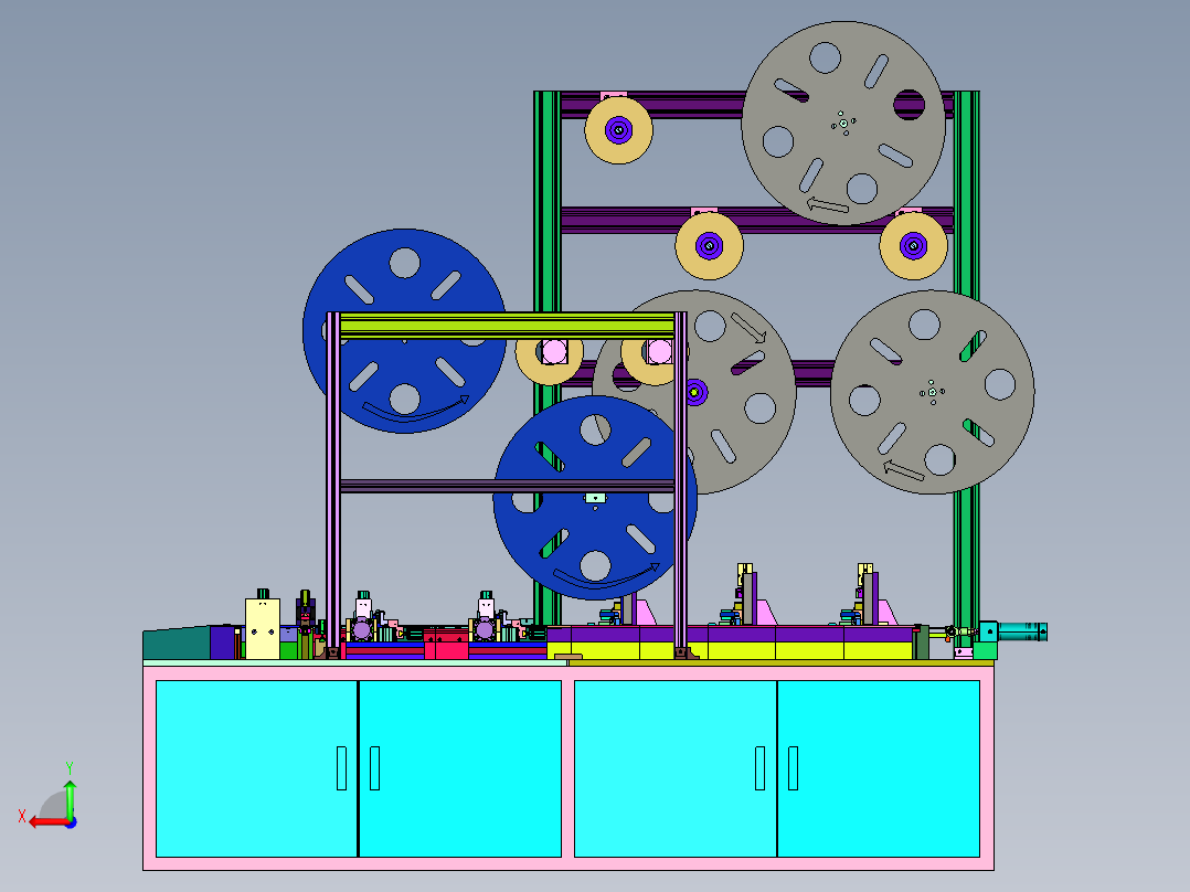 接头USB单层自动插针机后视图