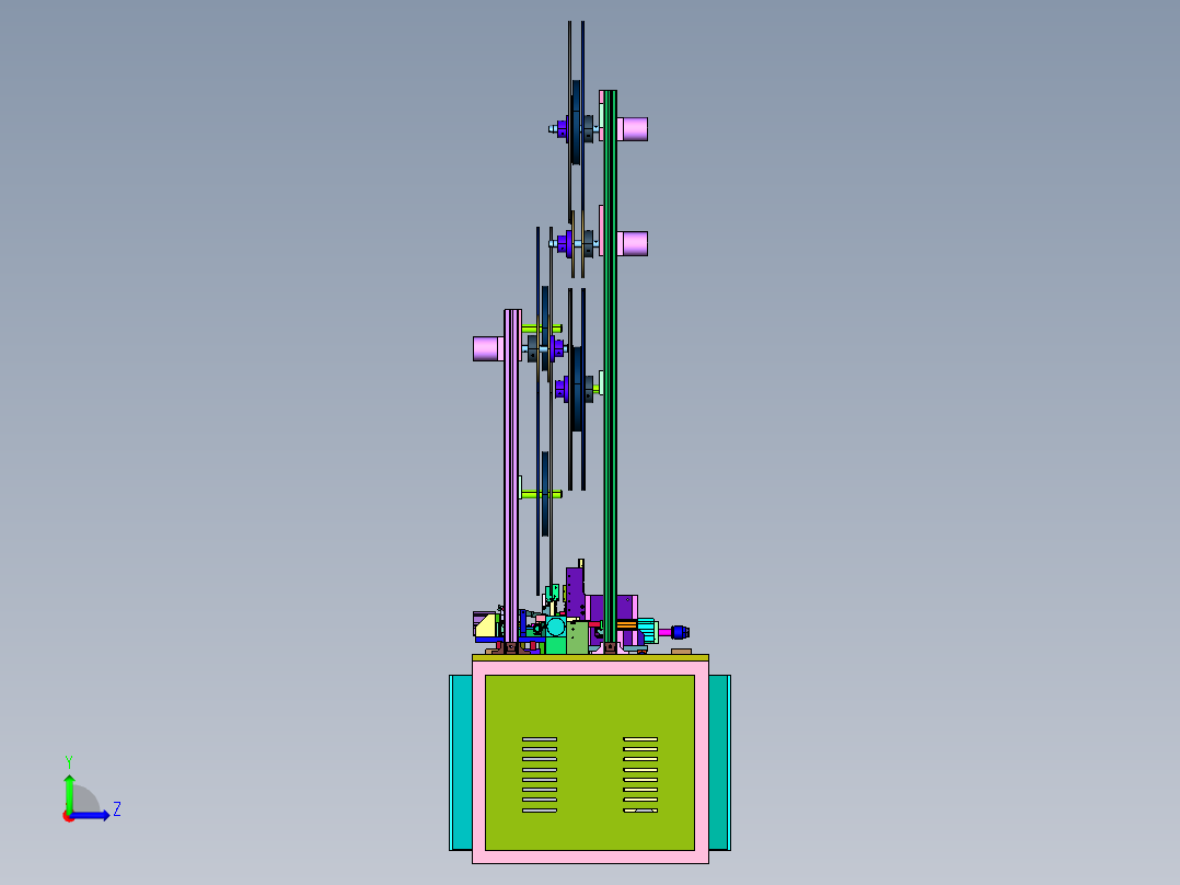 接头USB单层自动插针机左视图