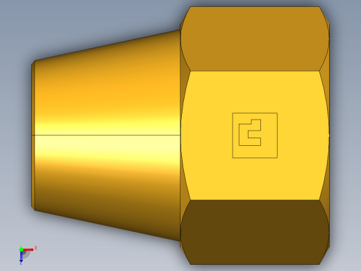 扩口式工业通用硬管接头Short Nut 41FS-6俯视缩略图