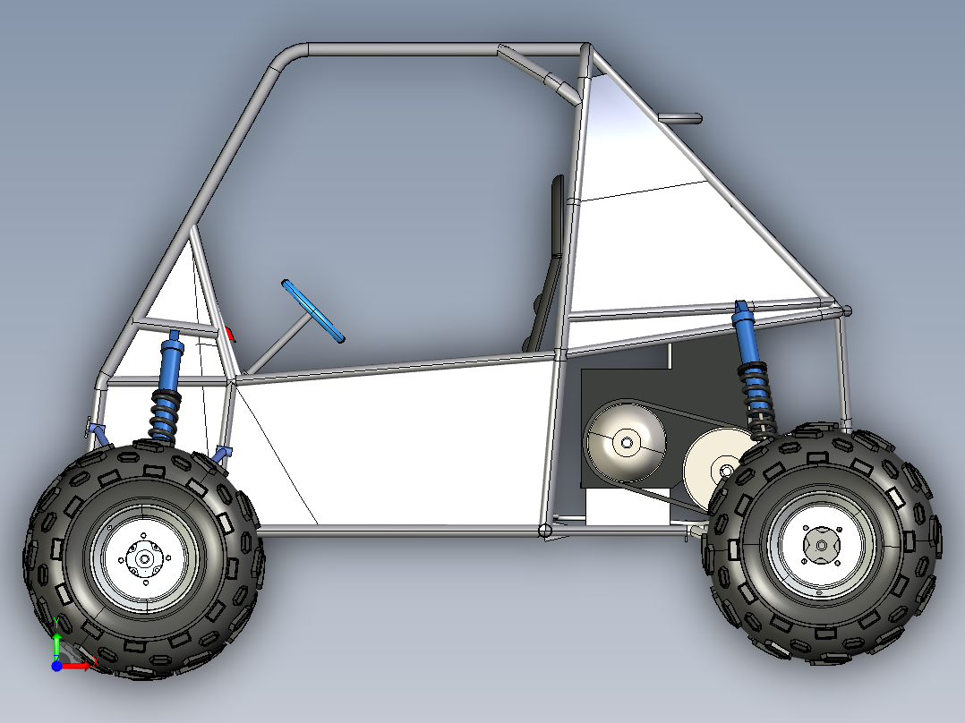 全地形车三维模型图前视图