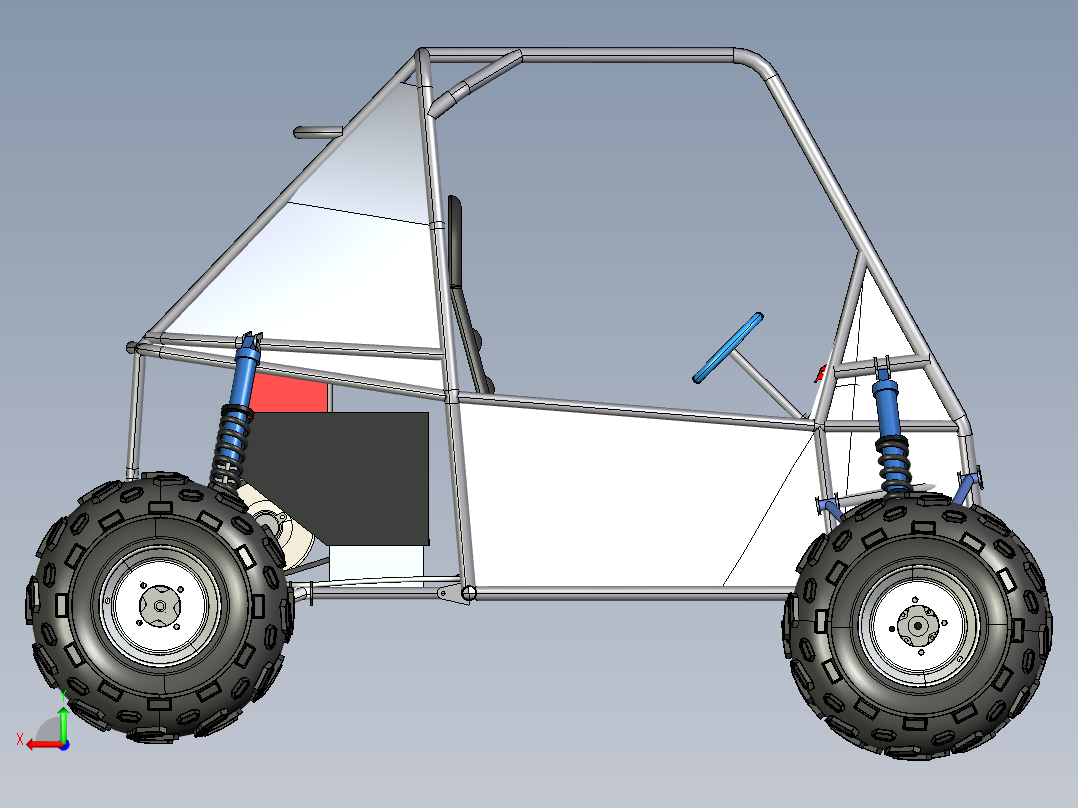 全地形车三维模型图后视图
