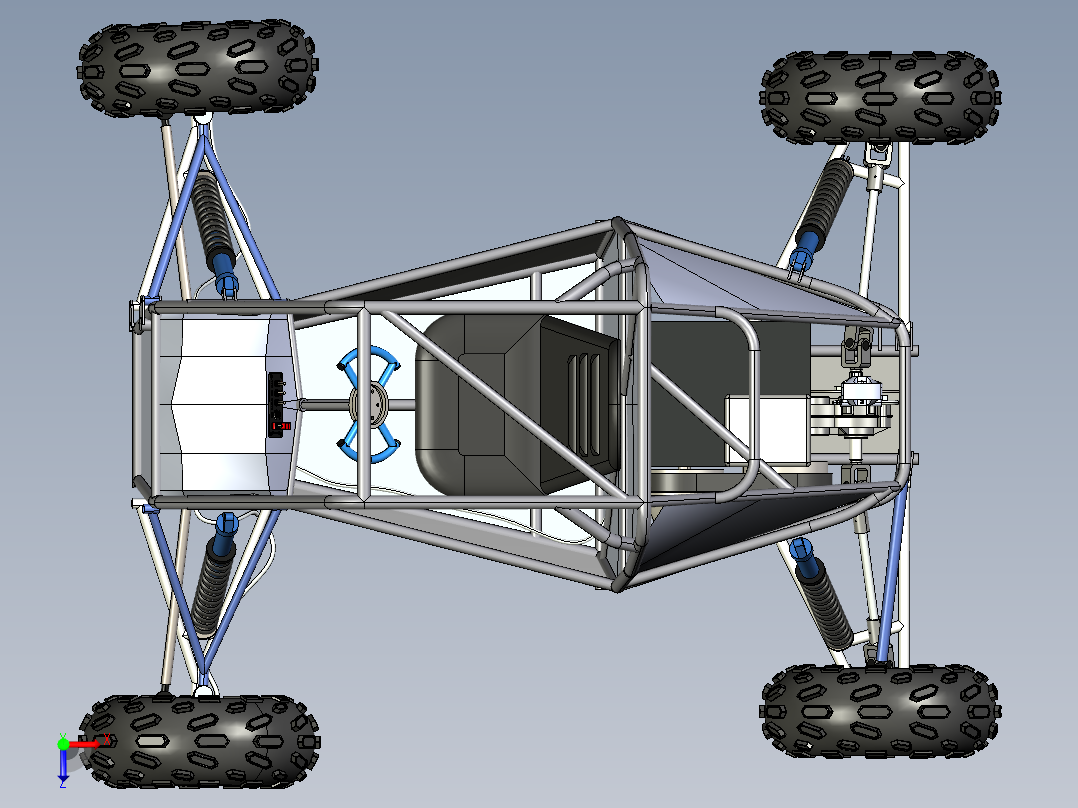 全地形车三维模型图俯视图