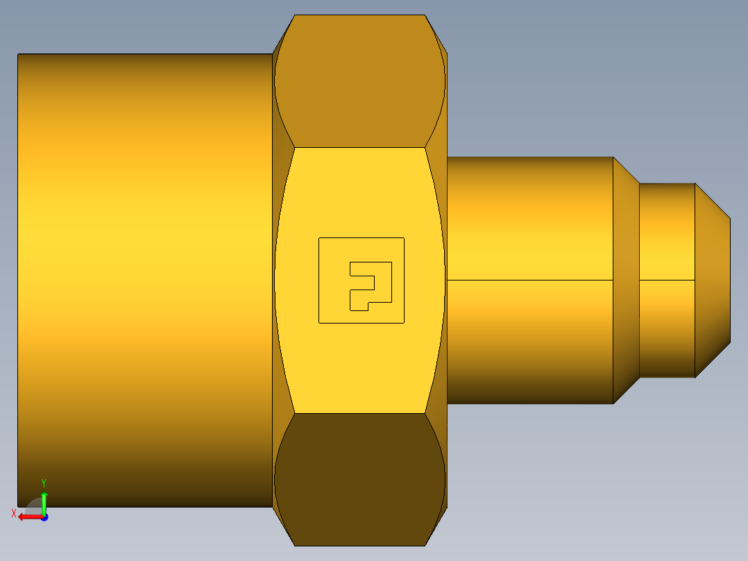 扩口式工业通用硬管接头Female Connector 46F-4-6后视图