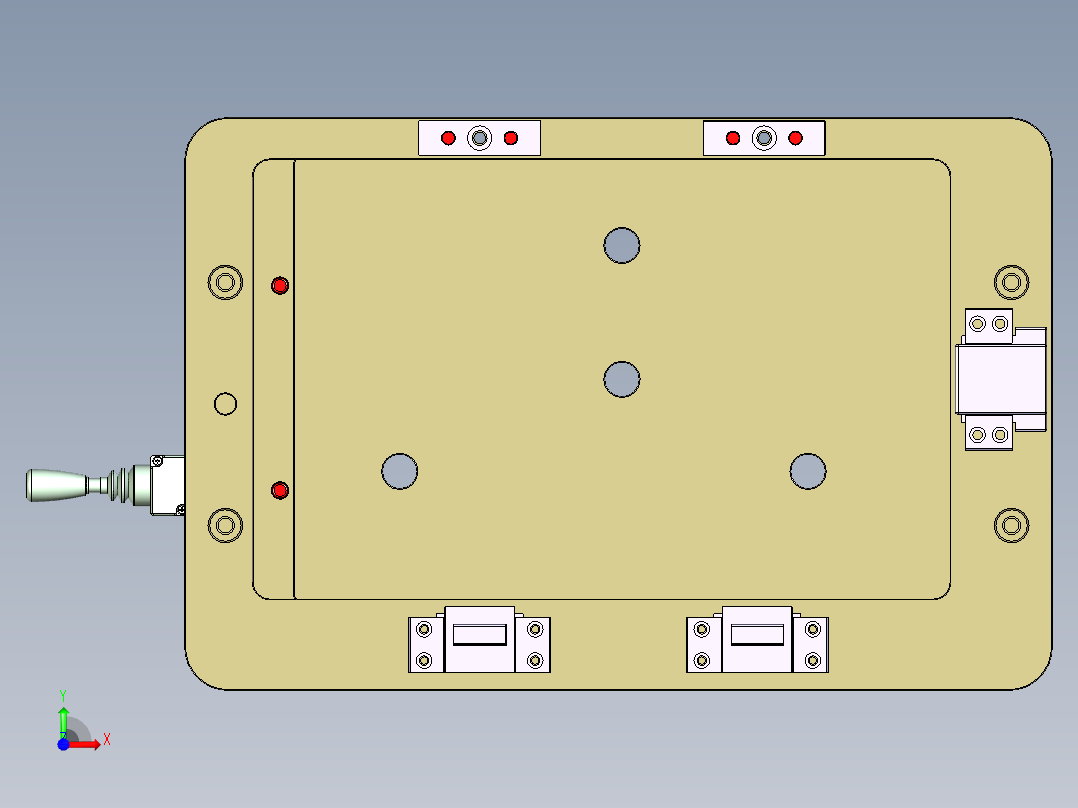 N500-T0P笔记本CNC工装夹具三维模型-CNC1前视图