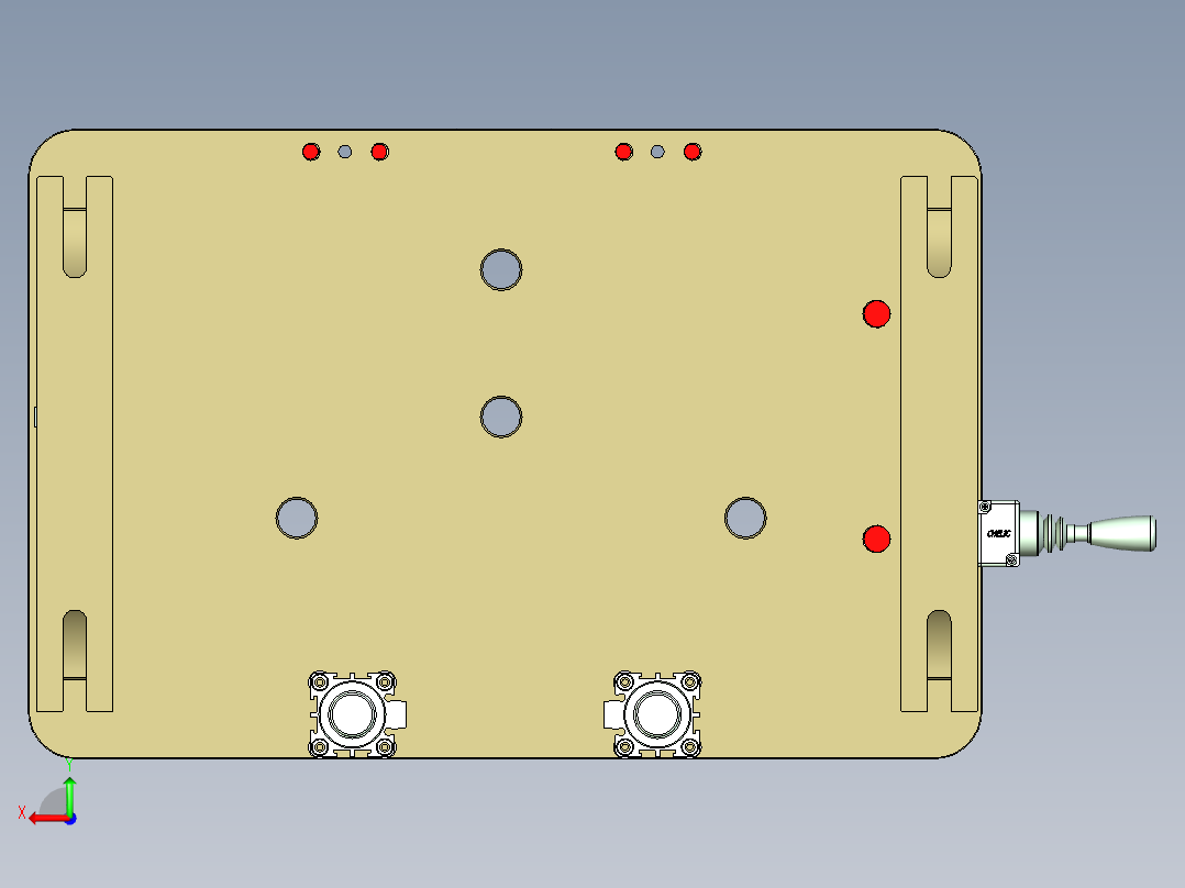N500-T0P笔记本CNC工装夹具三维模型-CNC1后视图