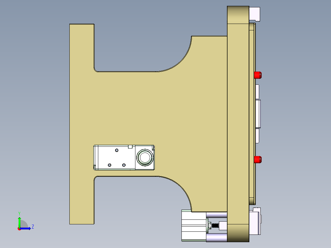 N500-T0P笔记本CNC工装夹具三维模型-CNC1左视图