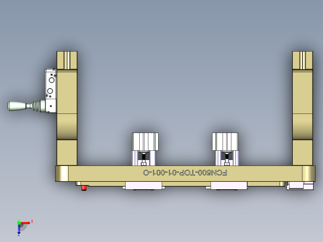 N500-T0P笔记本CNC工装夹具三维模型-CNC1俯视图
