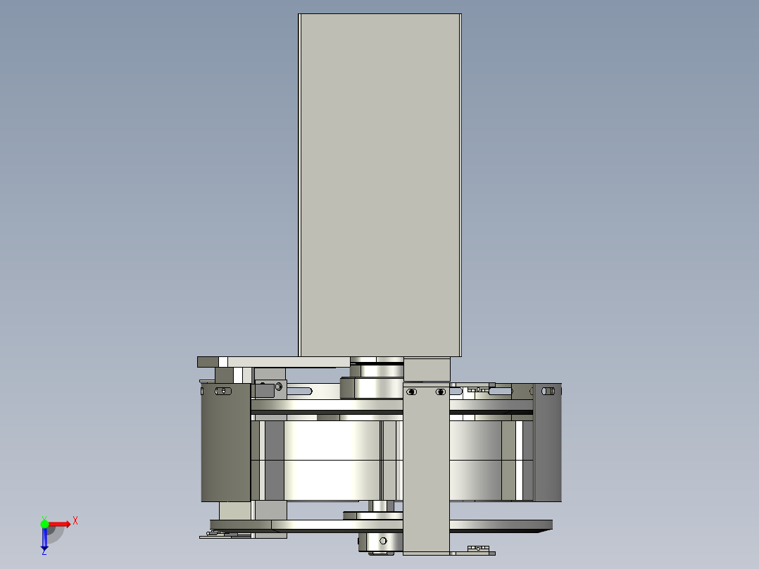 弹簧圈自动分选装盒设备creo5.0.zip俯视图